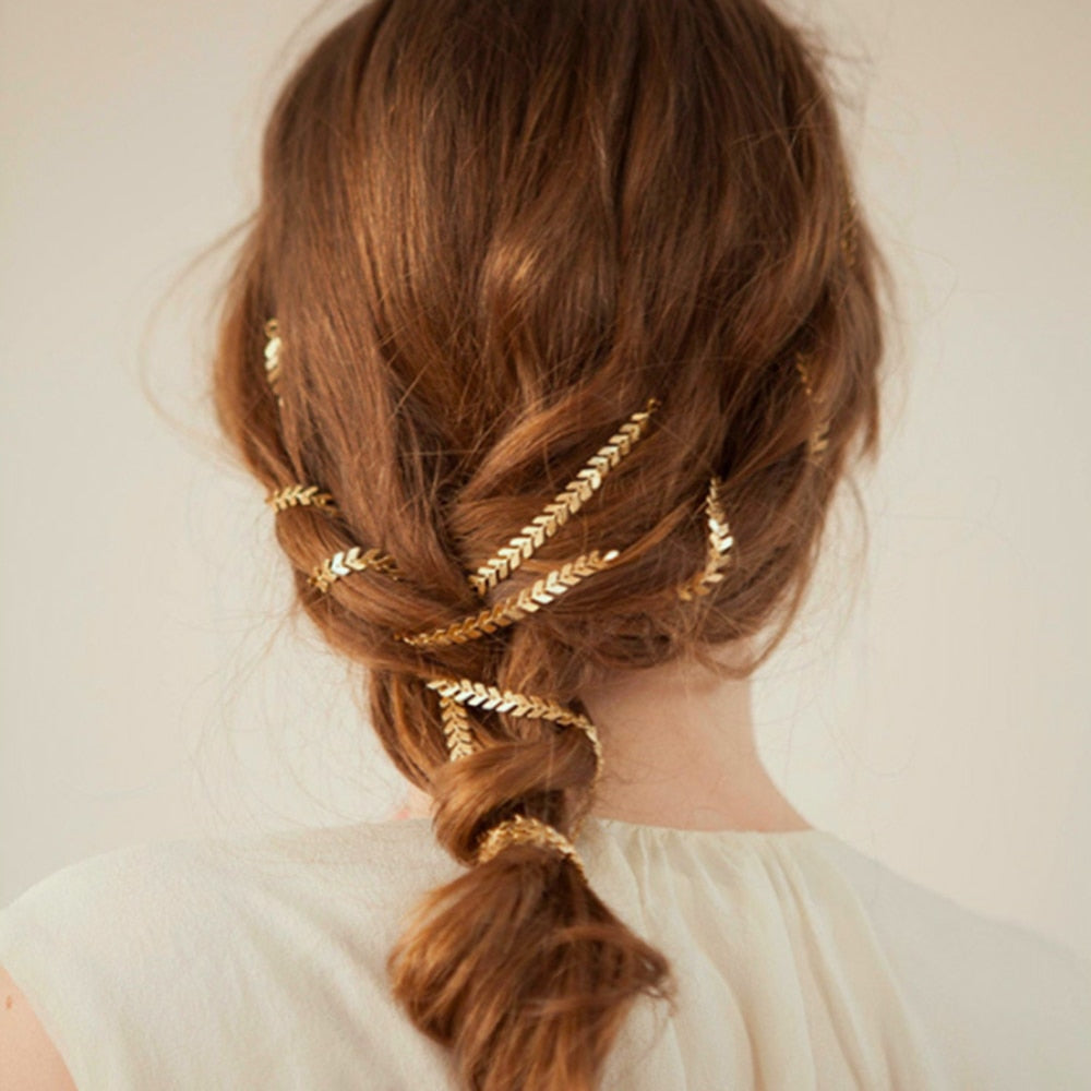 Copper Chain Hairpins - Orchid Unique