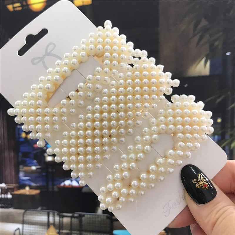 Handmade Pearls Hair Clips - Orchid Unique