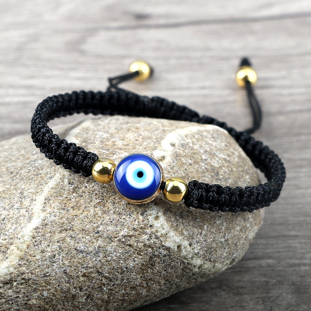 Evil Eye Braided Bracelet - Orchid Unique