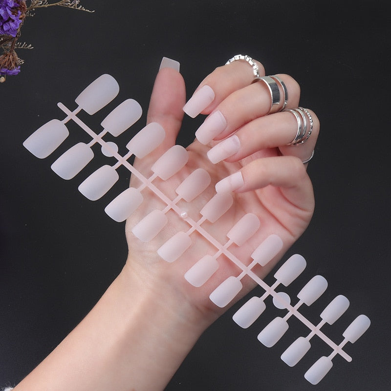 Matte False Nails Glue Square Head - Orchid Unique