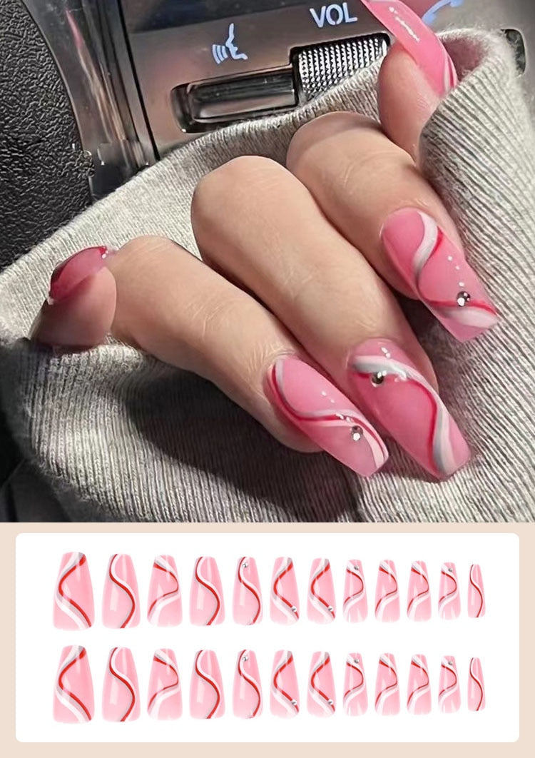 Jelly Press on Fake Nails - Orchid Unique