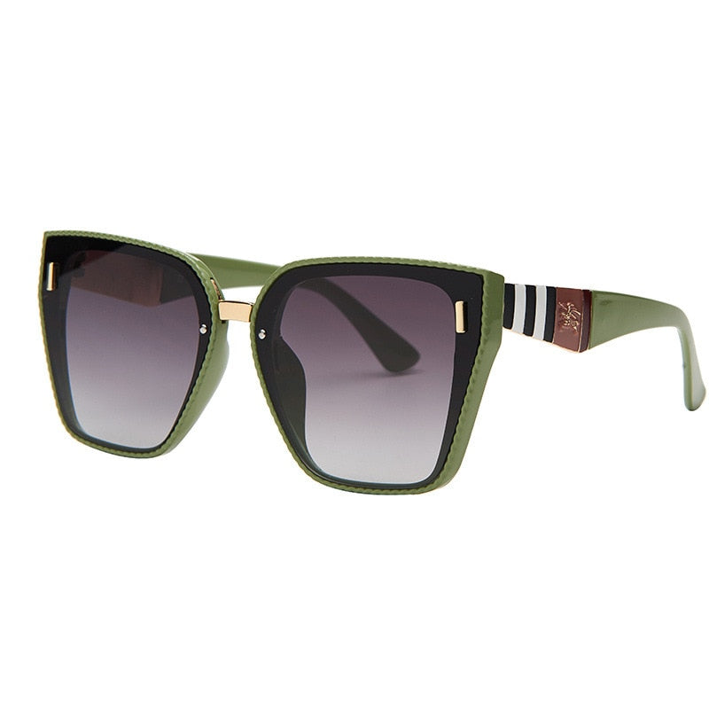 Fashion Square Gradient Mirror Sunglasses - Orchid Unique
