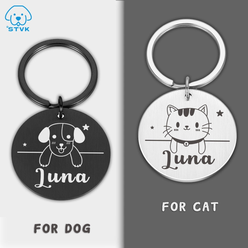 Personalized engraving pet tags - Orchid Unique