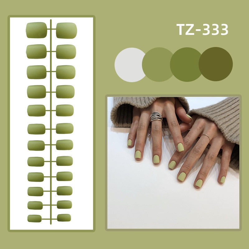 Matte False Nails Glue Square Head - Orchid Unique