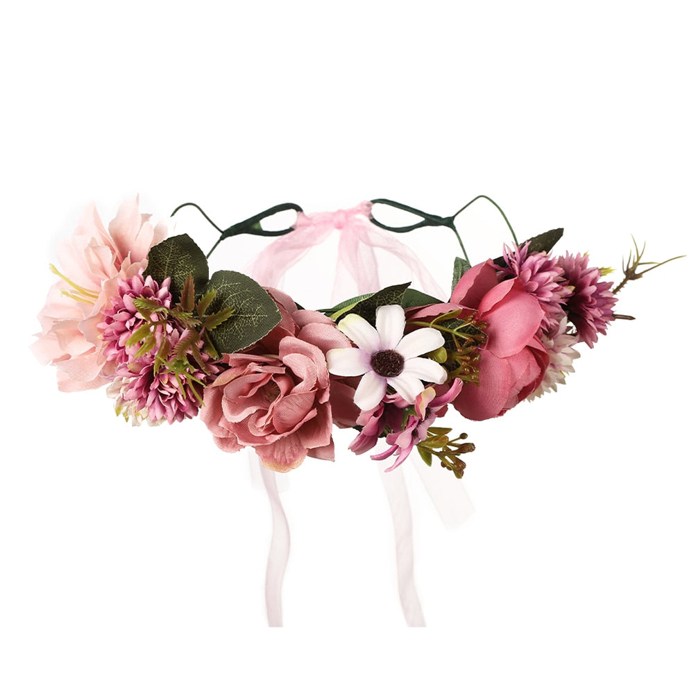 Molans Spring Bohemian Flower Crowns - Orchid Unique