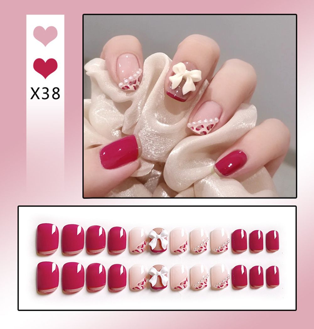 Sweet Short Round/Square Head False Nail Art - Orchid Unique