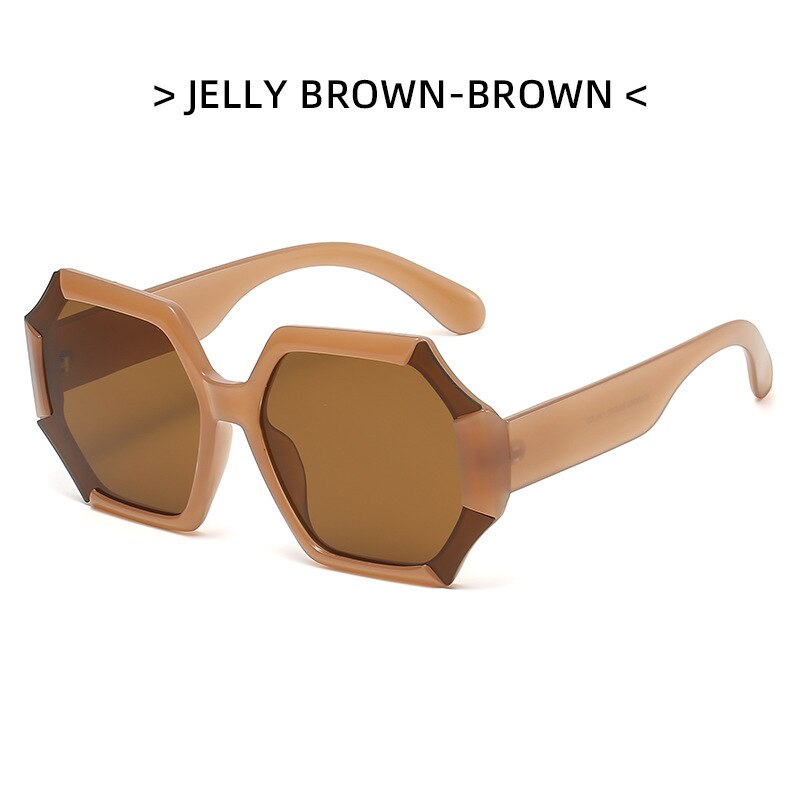 Fashion Oversize Lrregular Sunglasses Women 2022 Luxury Brand Design Retro Sun Glasses Female UV400 Eyewear Trending Products - Orchid Unique