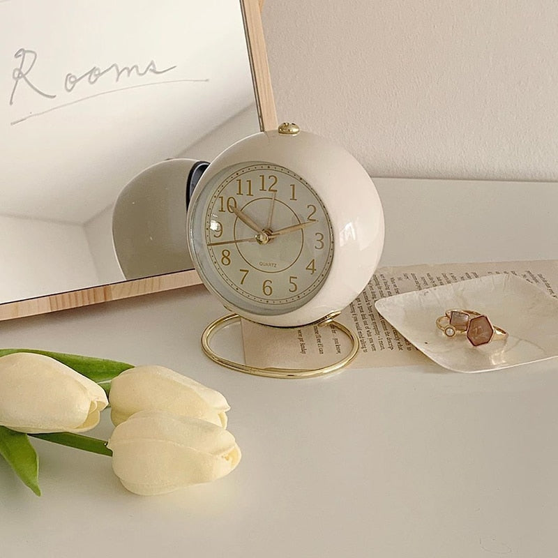 Vintage Desk Clock - Orchid Unique