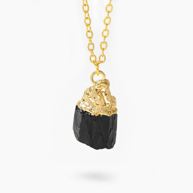 Irregular Mineral Stone Charm Necklace - Orchid Unique