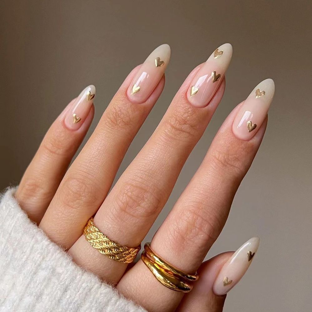 Almond Round Wavy False Nails - Orchid Unique