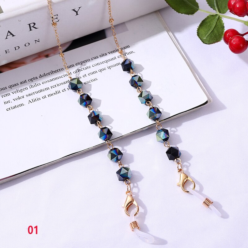 Bohemian Crystal Beaded Glasses Chains - Orchid Unique