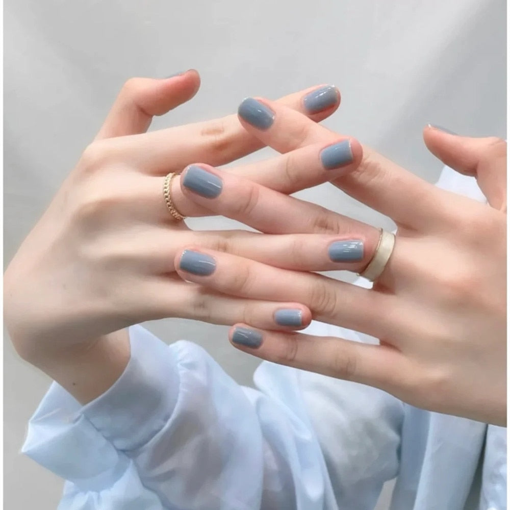 Light Color Solid Fake Nails - Orchid Unique