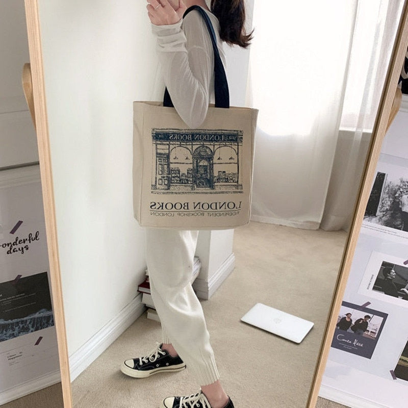 Women's Canvas Shoulder Bag - Orchid Unique