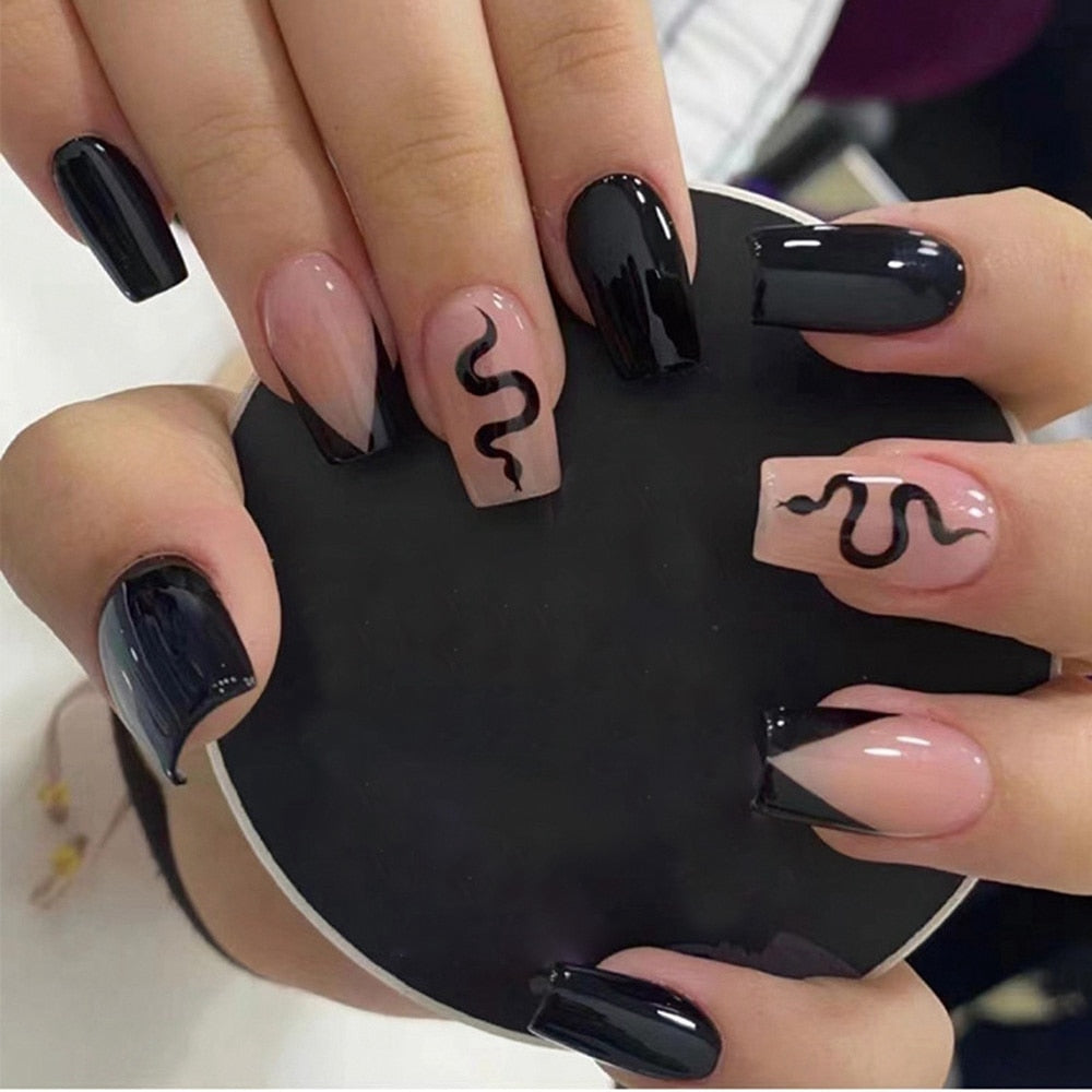 Short Round/Square Head False Nails - Orchid Unique