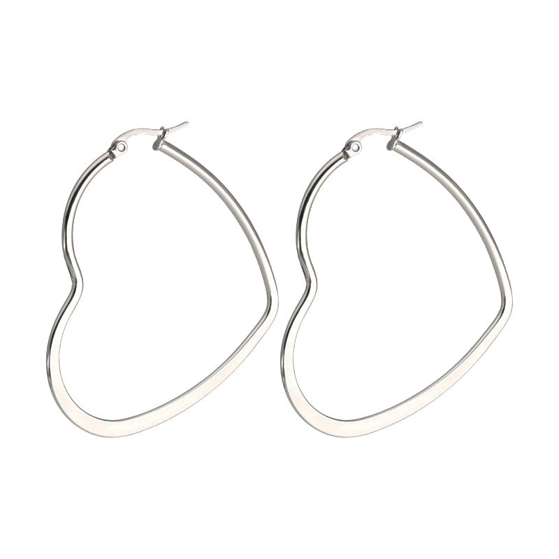 Simple Rectangular Hollow Drop Earrings - Orchid Unique