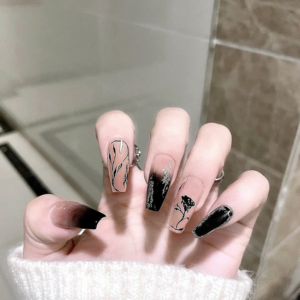 Charming Detachable Finished Fingernails - Orchid Unique