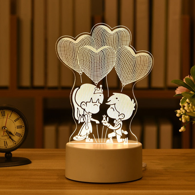 USB Led Night Light Message Board - Orchid Unique