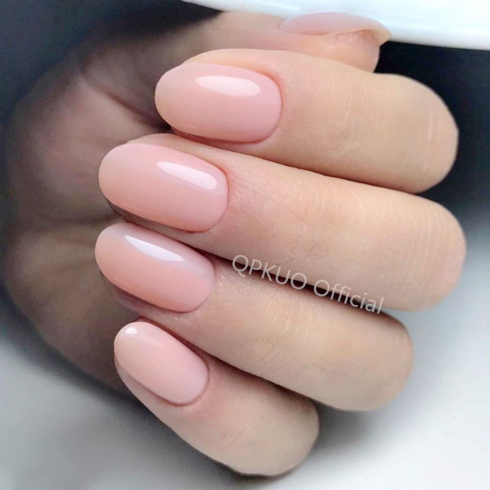 Shiny Short Fake Nails - Orchid Unique