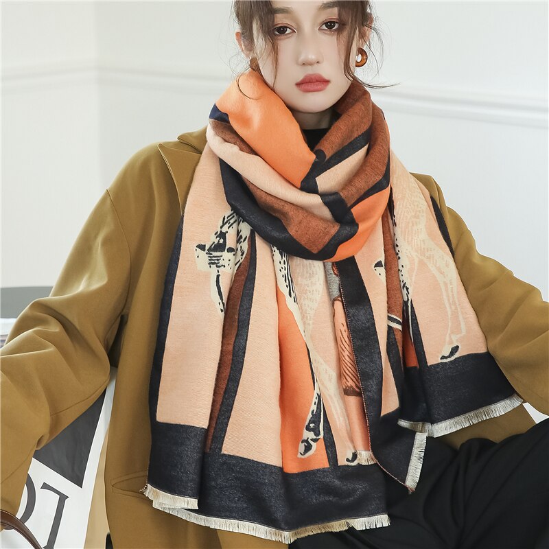 2023 Cashmere Winter Scarf for Women Luxury - Orchid Unique