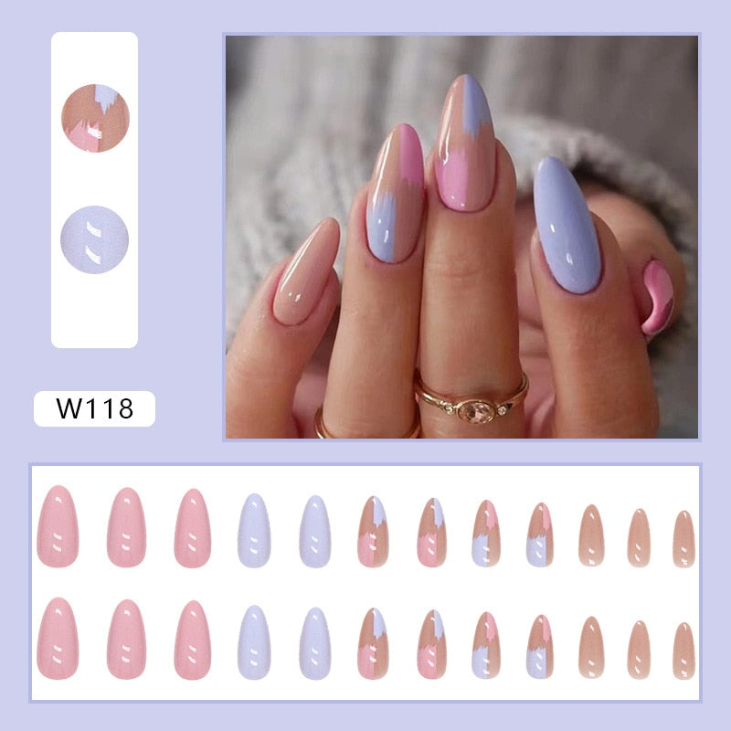 Full Cover False Nail Tips - Orchid Unique