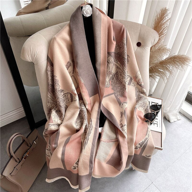 2023 Cashmere Winter Scarf for Women Luxury - Orchid Unique