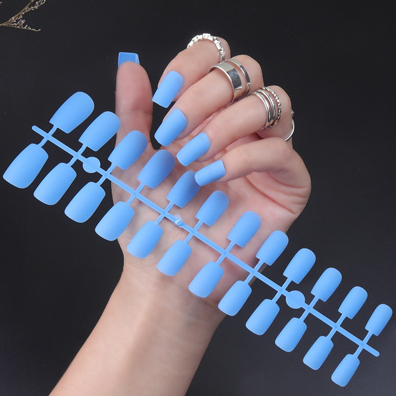 Matte False Nails Glue Square Head - Orchid Unique