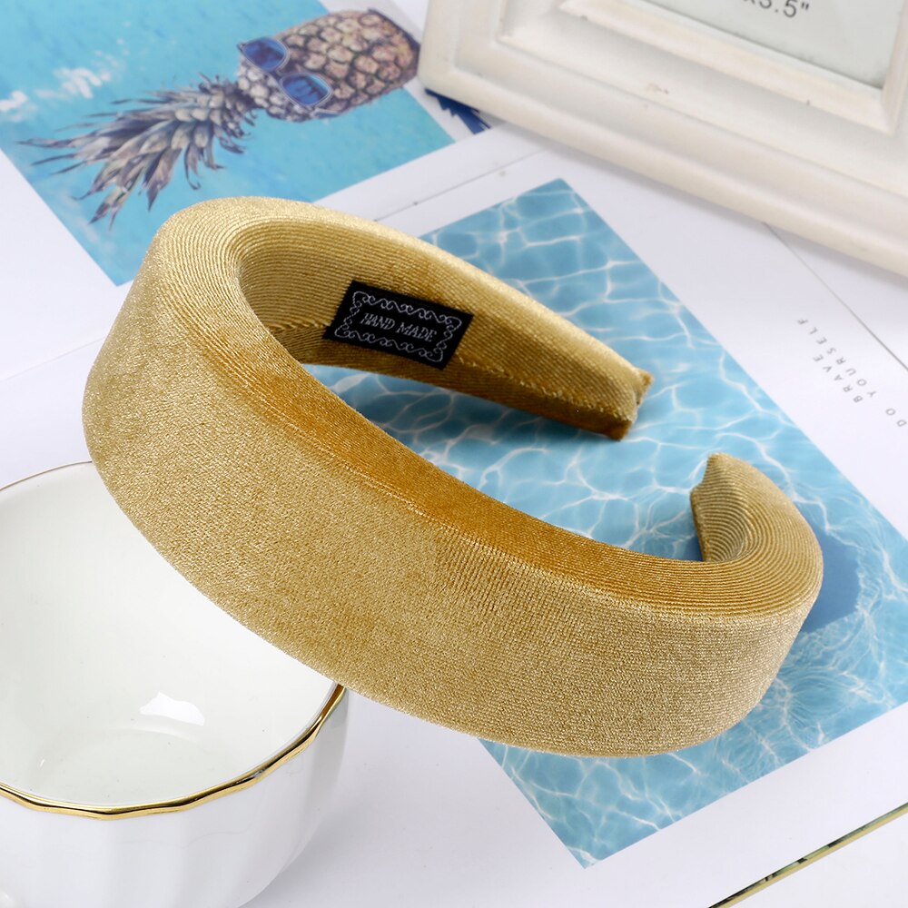 Haimeikang Solid Color Velvet Headband Hair Bands Winter New Sponge Hair Hoop Bezel Headbands For Women Fashion Hair Accessories - Orchid Unique