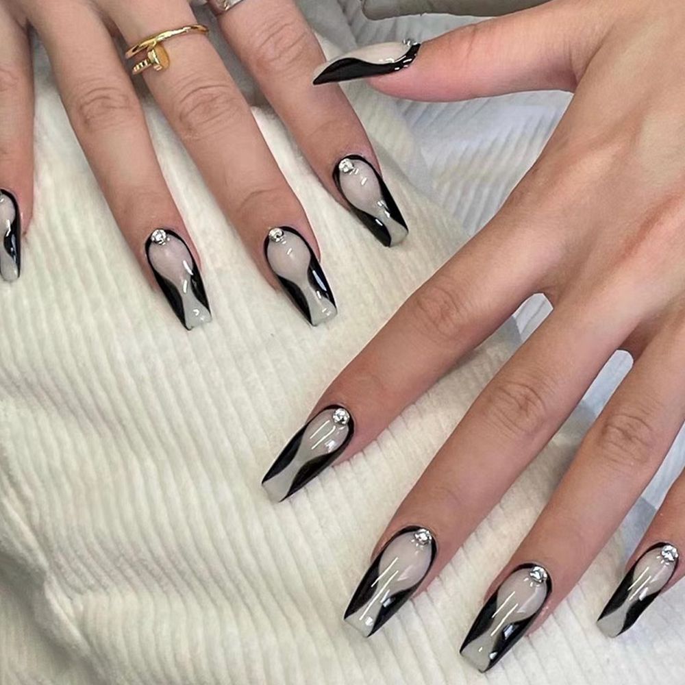 Ballet French Coffin False Nails - Orchid Unique