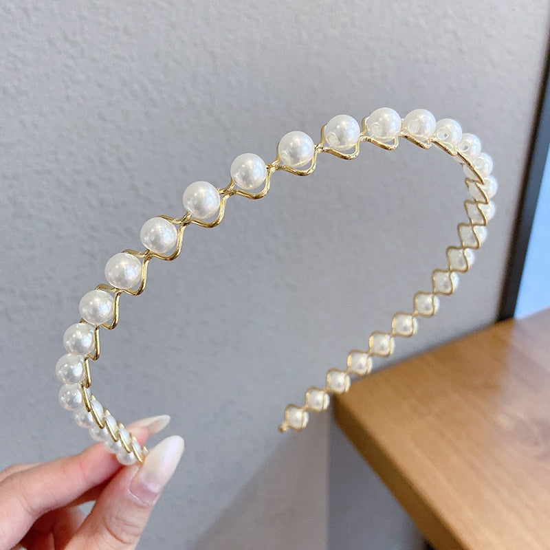 New Full Pearls Hair Bands - Orchid Unique