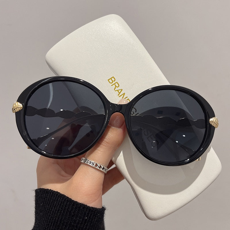 Vintage Round Frame Sunglasses - Orchid Unique
