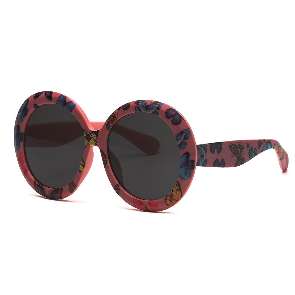 Oversized Unisex Round Sunglasses - Orchid Unique