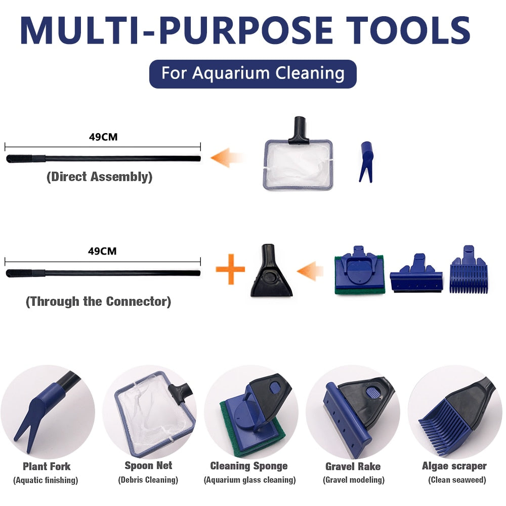 Aquarium Cleaning Tool Set - Orchid Unique