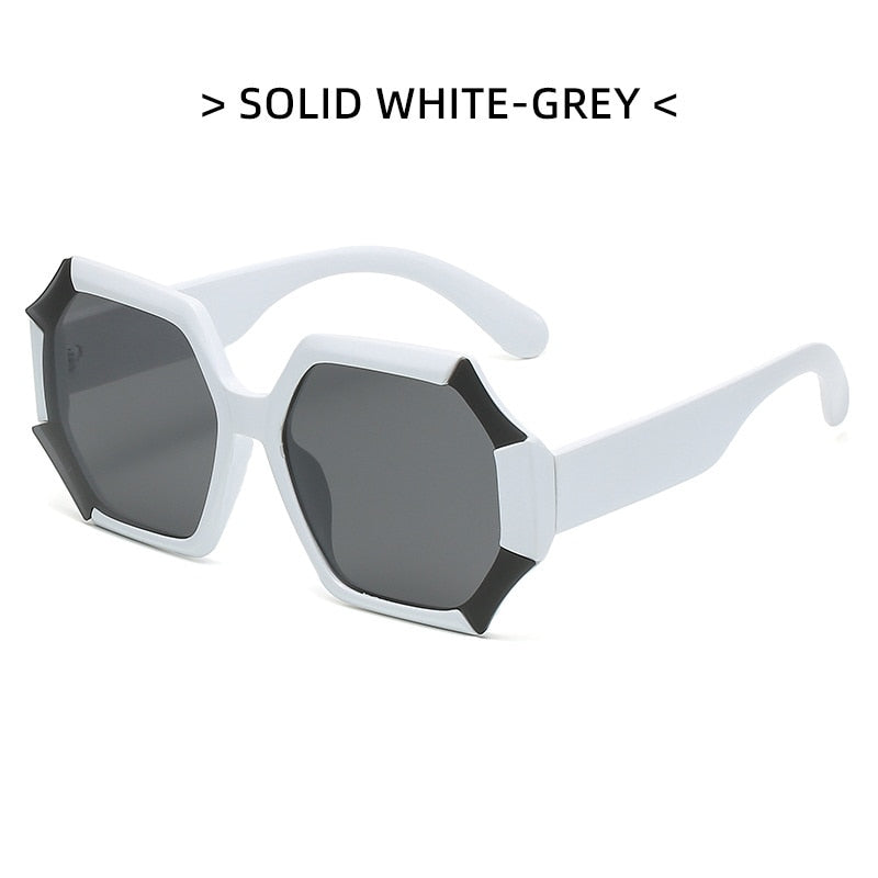 Fashion Oversize Lrregular Sunglasses Women 2022 Luxury Brand Design Retro Sun Glasses Female UV400 Eyewear Trending Products - Orchid Unique