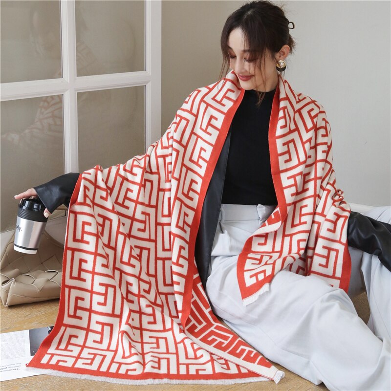 2023 Cashmere Winter Scarf for Women Luxury - Orchid Unique