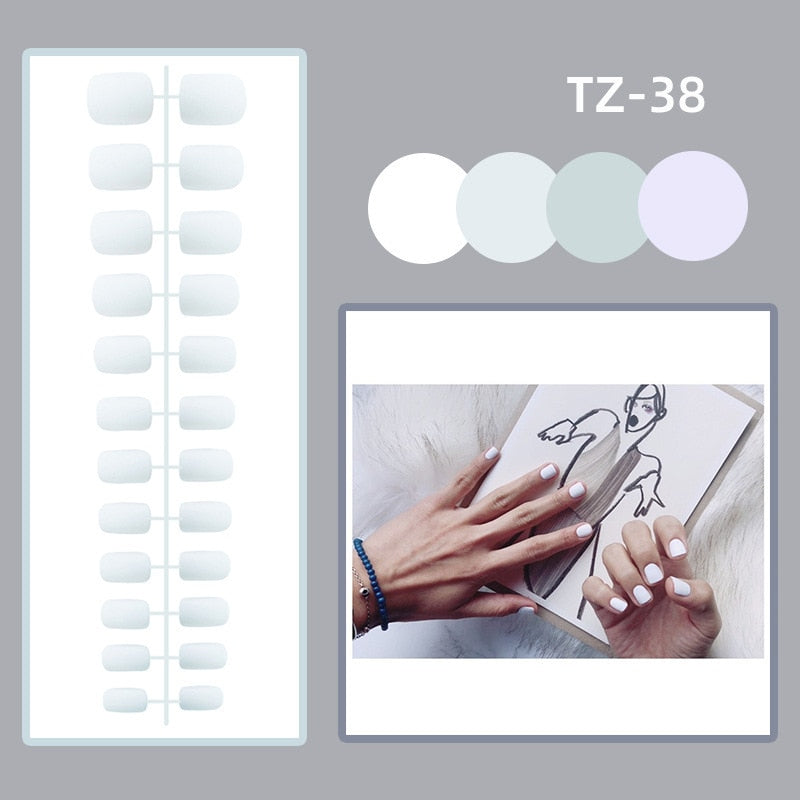 Matte False Nails Glue Square Head - Orchid Unique
