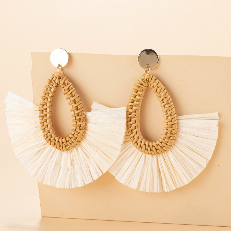 Fashion Handmade Tassel Pendant Earrings - Orchid Unique