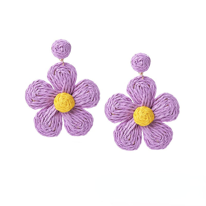 Fashion Handmade Tassel Pendant Earrings - Orchid Unique