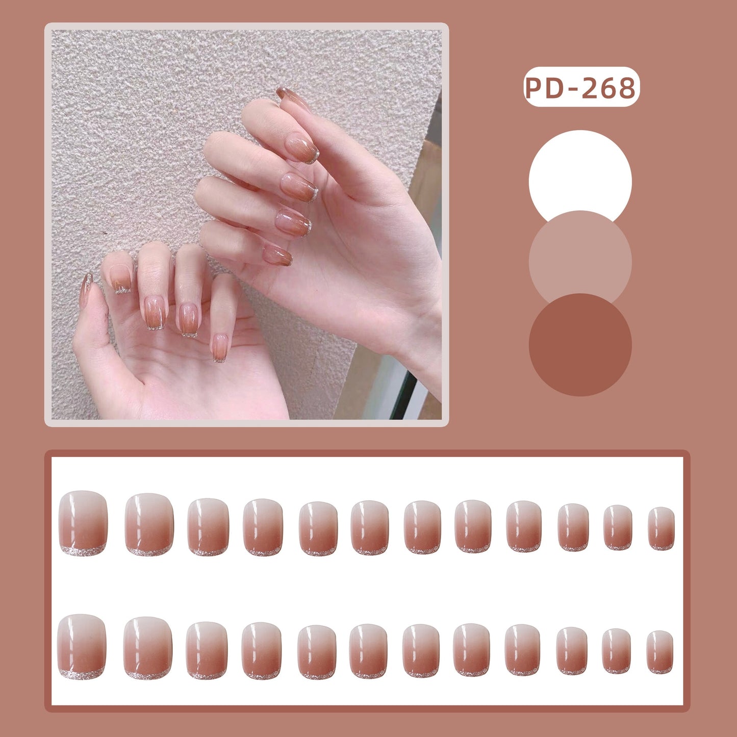 Cute Childlike Press on Nail Art - Orchid Unique