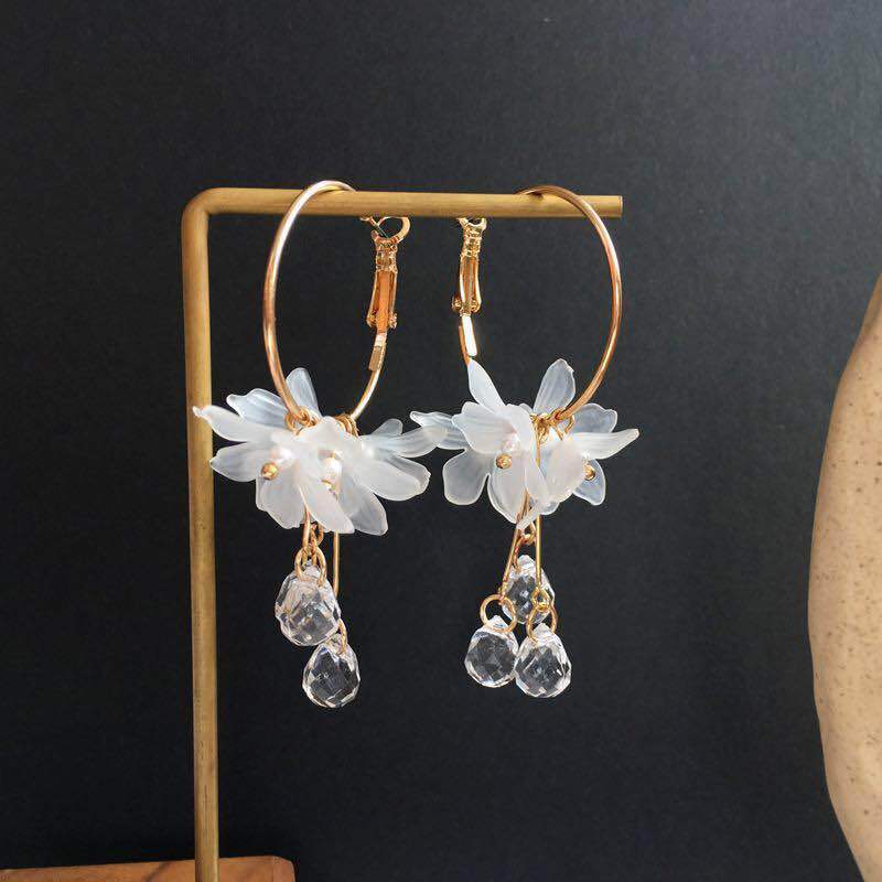 Multicolored Long Drop Earrings - Orchid Unique