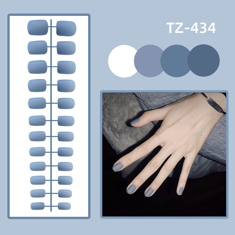 Matte False Nails Glue Square Head - Orchid Unique