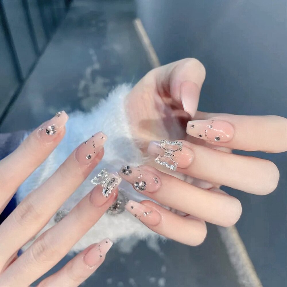 Short Fake Nails With Glue - Orchid Unique