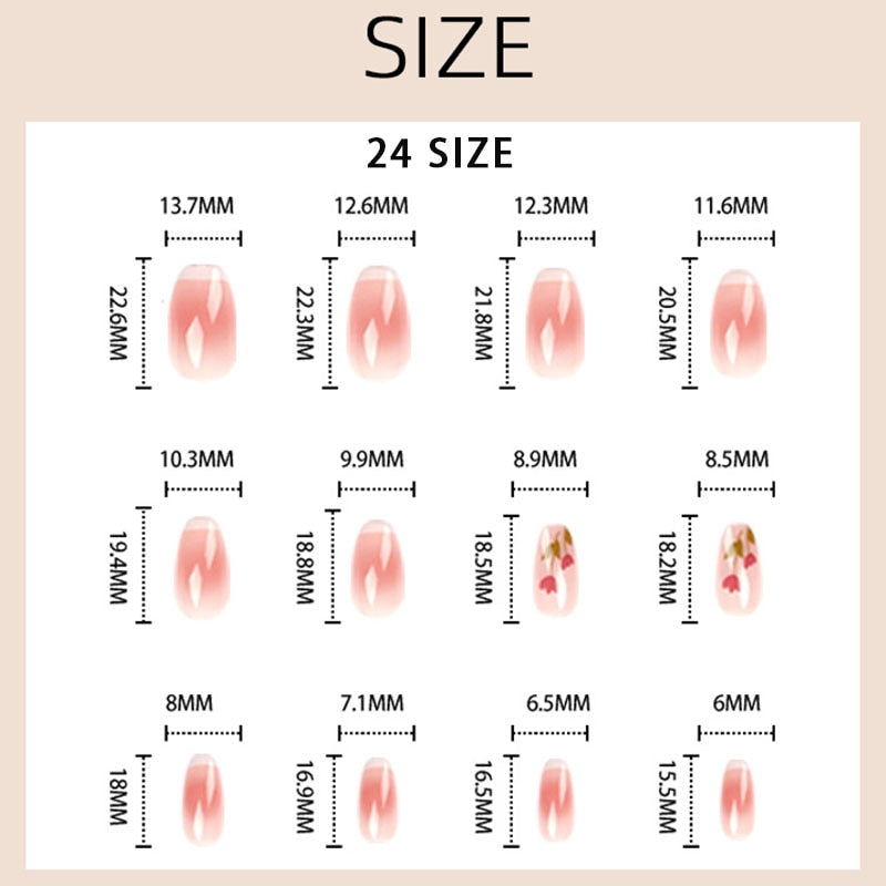 Jelly Press on Fake Nails - Orchid Unique
