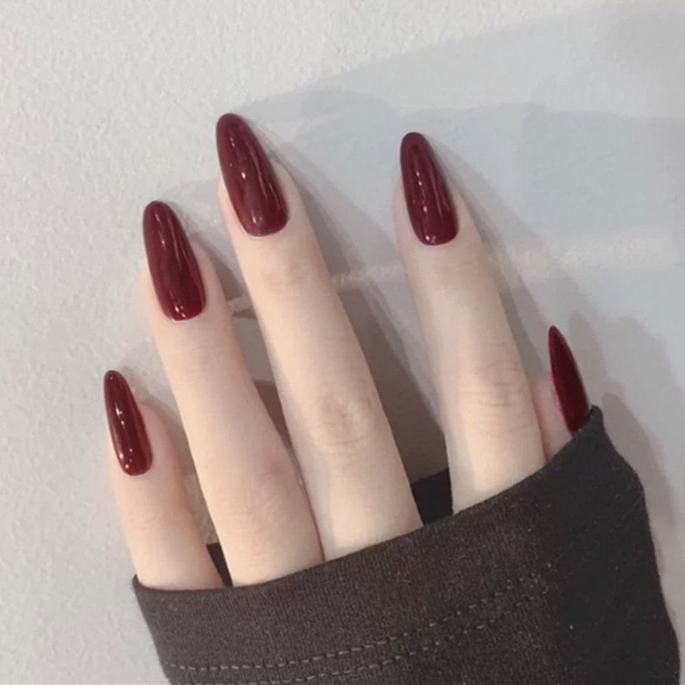 Light Color Solid Fake Nails - Orchid Unique