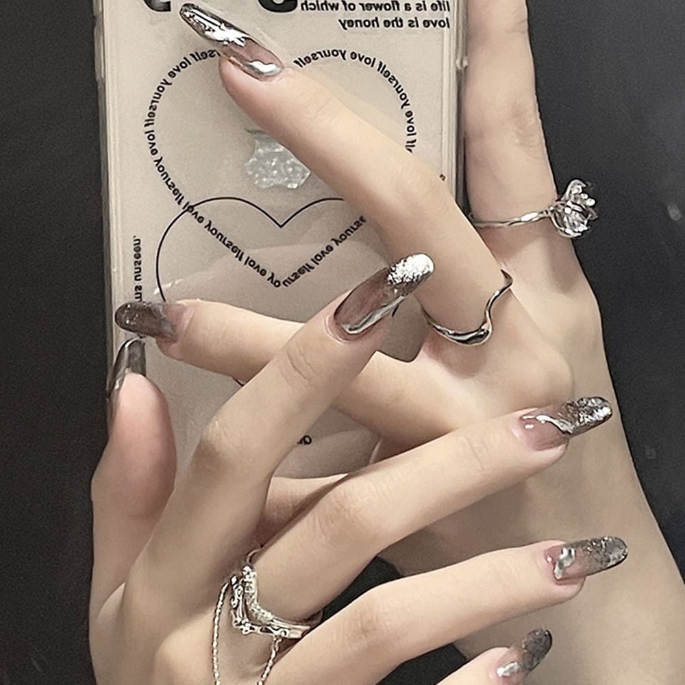 Full Cover Acrylic Nails - Orchid Unique