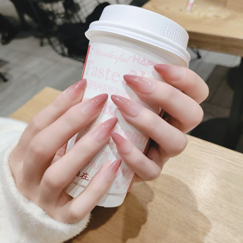 Mid Length Fake Nails - Orchid Unique