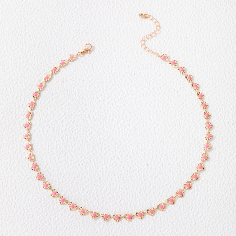 Bohemian Colorful Beaded Necklace - Orchid Unique