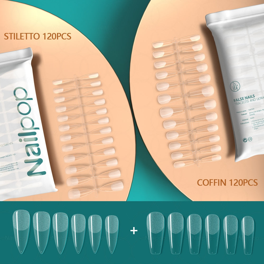 Press on False Nails - Orchid Unique