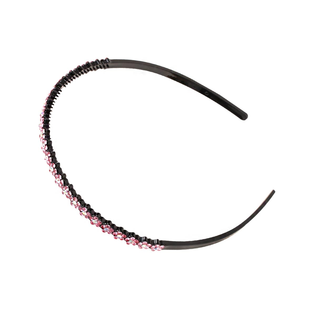 Fashion Pearl Non-Slip Rhinestone Hairbands Elastic Flower Women Hair Hoop Bands Headband Bezel Girls Hair Accessories Headdress - Orchid Unique