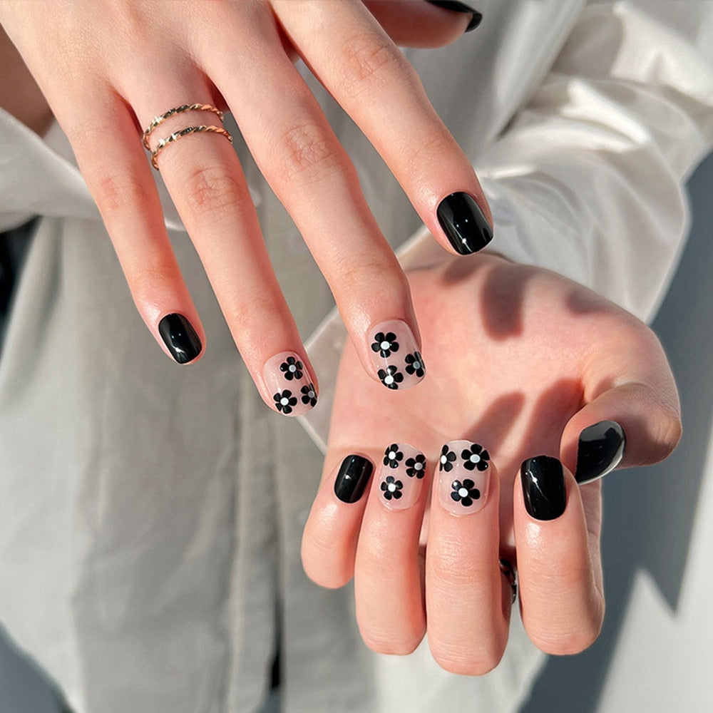 Short Round/Square Head False Nails - Orchid Unique
