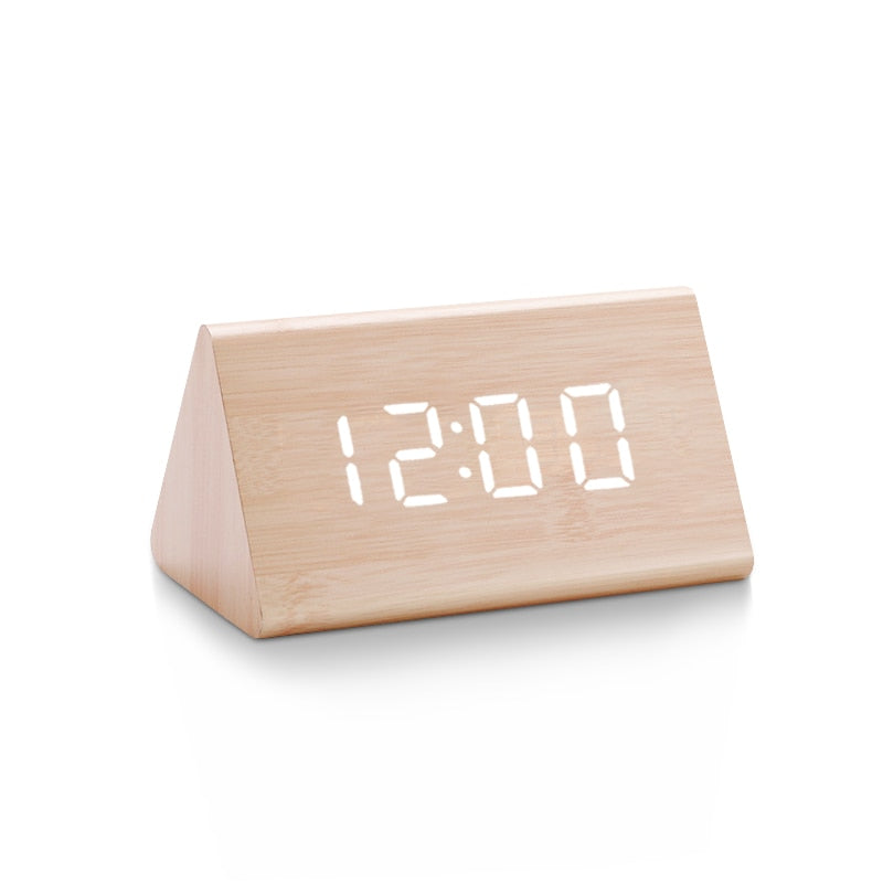 Digital Clock LED Wooden Alarm Clock Table - Orchid Unique